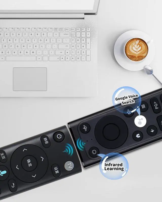 Alt view image 5 of 5 - iPazzPort PC Remote Control,2.4G & Bluetooth Air Mouse Remote with Keyboard,Accurate and Precise Positioning Air Mouse for PC, Nvidia, Laptop, PC with IR Learning, Aluminum Alloy Case, Type-C