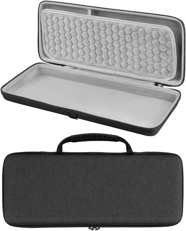Alt view image 2 of 5 - Geekria 90%-96% Keyboard Case, Hard Shell Travel Carrying Bag for 100 Keys Computer Mechanical Portable Keyboard, Compatible with Aula F99, EPOMAKER TH98 96%, Keychron K4/ K4 Pro/ V5/ Q5