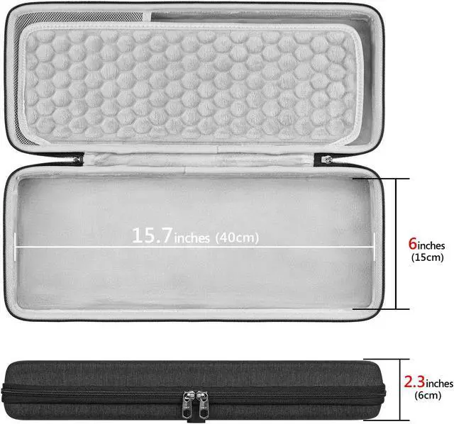 Alt view image 4 of 5 - Geekria 90%-96% Keyboard Case, Hard Shell Travel Carrying Bag for 100 Keys Computer Mechanical Portable Keyboard, Compatible with Aula F99, EPOMAKER TH98 96%, Keychron K4/ K4 Pro/ V5/ Q5
