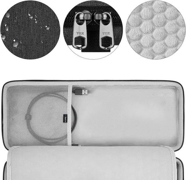 Alt view image 3 of 5 - Geekria 90%-96% Keyboard Case, Hard Shell Travel Carrying Bag for 100 Keys Computer Mechanical Portable Keyboard, Compatible with Aula F99, EPOMAKER TH98 96%, Keychron K4/ K4 Pro/ V5/ Q5