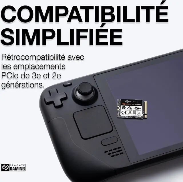 Alt view image 5 of 5 - Seagate FireCuda 520N SSD 1TB SSD - M.2 2230-S2, PCIe Gen4 x4 NVMe 1.4, speeds up to 4800MB/s, Compatible with Steam Deck, Microsoft(r) Surface, Laptop, with Rescue Services (ZP1024GV3A002)