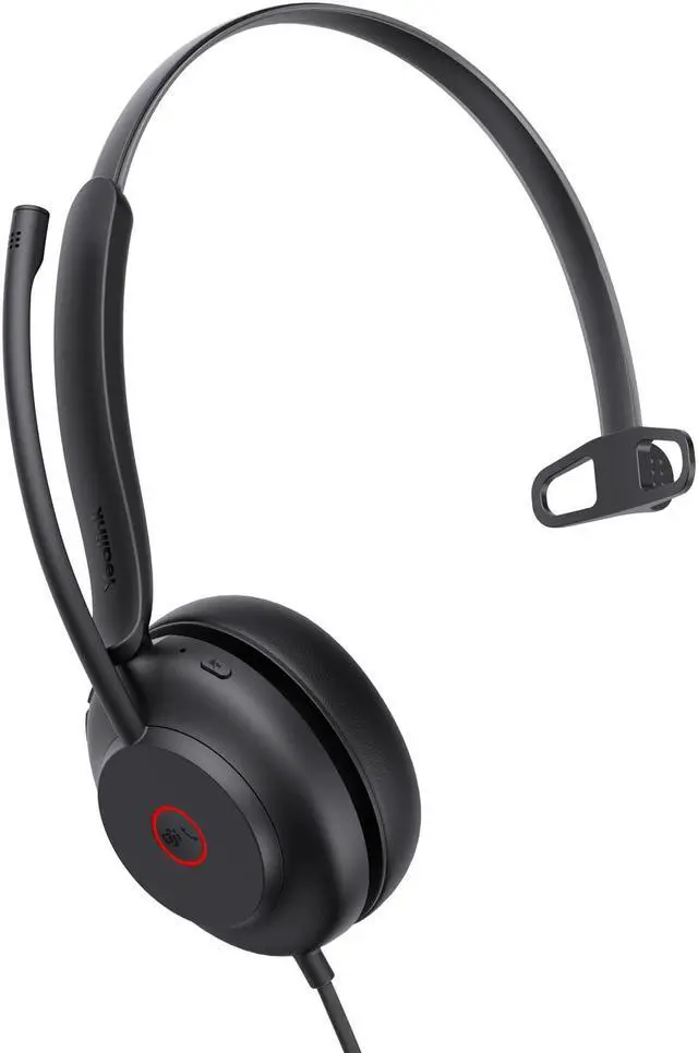 Main image of Yealink UH35 USB Headset with Microphone,Mono Wired Headset with Noise Cancelling Mic,Computer Headset Teams Certified,for Home Office Online Meeting Call Center, All Day Comfort