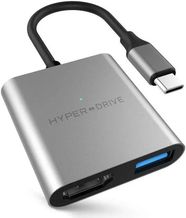 Main image of HyperDrive USB Type C HDMI Adapter, 3-in-1 USB C to HDMI Converter Aluminum Digital Multiport Type-C Hub w 4K HDMI, USB-C w Power Delivery, USB 3.1 for MacBook, Ultrabook, Chromebook, PC, USBC Devices