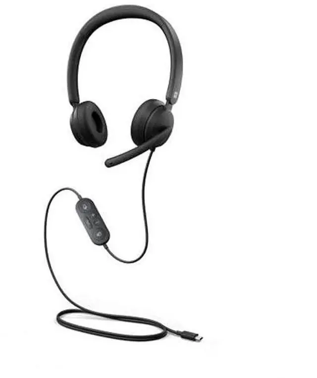 Alt view image 4 of 5 - Microsoft Modern USB-C Headset - Wired Headset,On-Ear Stereo Headphones with Noise-Cancelling Microphone, USB-C Connectivity, in-Line Controls, PC/Mac/Laptop - Certified Teams,Black