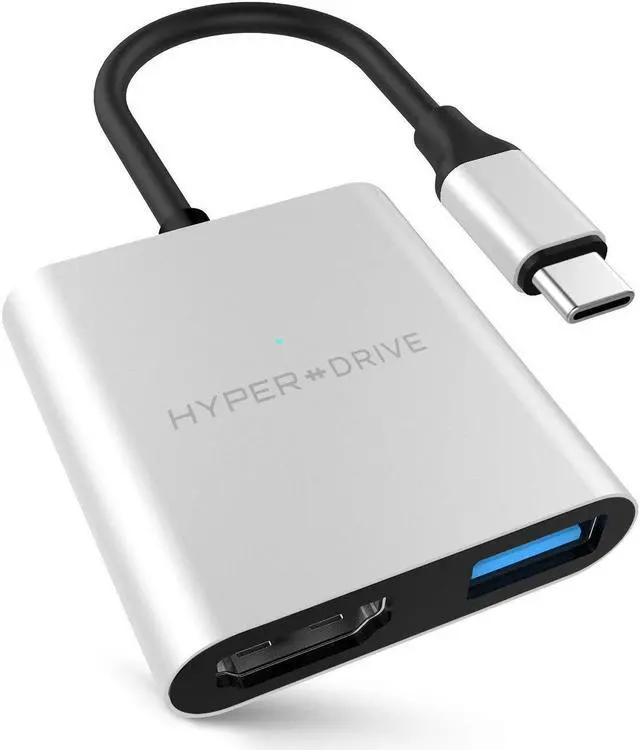 Main image of HyperDrive 4K HDMI 3-in-1 USB-C Hub for MacBook, Chromebook - Silver