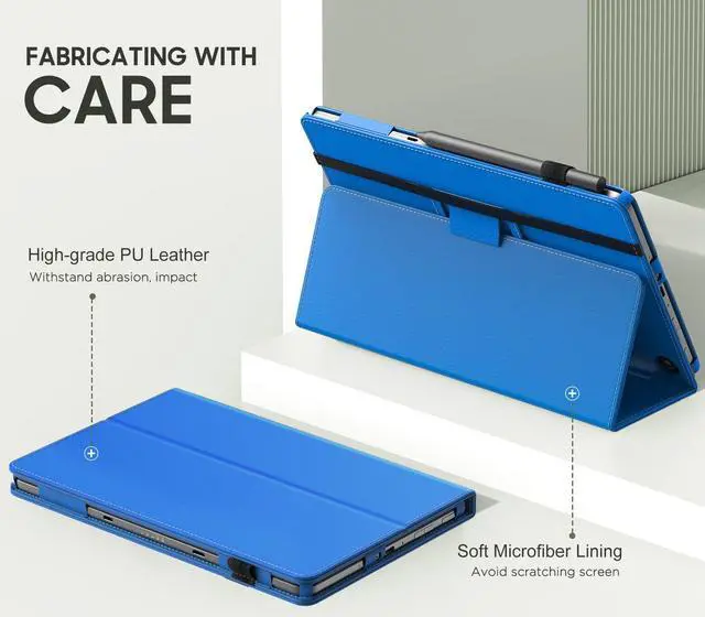 Alt view image 3 of 5 - MoKo Case for  Kindle Fire Max 11 Case (13th Generation, 2023 Release) 11" - Slim Folding Stand Cover Case for Fire 11 Tablet with Auto Wake/Sleep, Blue