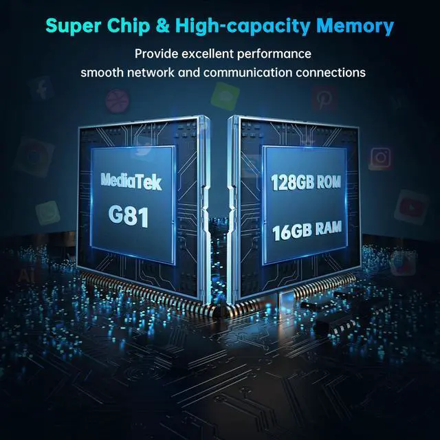 Alt view image 4 of 5 - OUKITEL RT3 Pro Rugged Tablet - 8 Inch HD Industrial Android 14 Tablets, 16GB+128GB 1TB Expandable, 5150mAh Battery Tablet PC, 16+8MP Camera, IP68&IP69K, 4G Dual SIM/5G WiFi/BT5.0/NFC, Orange