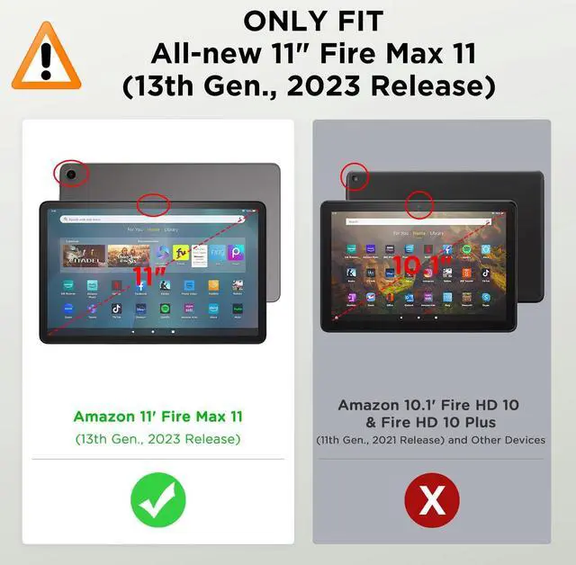 Alt view image 2 of 5 - MoKo for  Kindle Fire Max 11 Case (13th Generation, 2023 Release) 11" - Slim Folding Stand Cover Case for Fire 11 Tablet with Auto Wake/Sleep, Black & White Magnolia