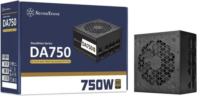 Main image of SilverStone Technology DA750 Gold, Decathlon 80 Plus Gold 750W Fully Modular ATX Power Supply, DA750-G