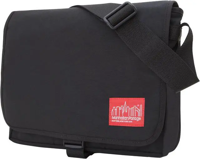 Main image of Manhattan Portage Deluxe Computer Bag 13 Inch Padded Laptop Sleeve Spacious Compartment Attach To Rolling Luggage Water Resistant Cordura (Black)