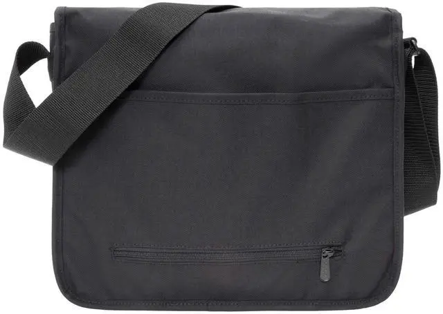 Alt view image 2 of 5 - Manhattan Portage Deluxe Computer Bag 13 Inch Padded Laptop Sleeve Spacious Compartment Attach To Rolling Luggage Water Resistant Cordura (Black)
