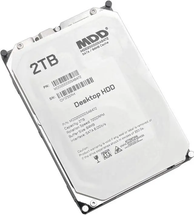 Alt view image 3 of 5 - MDD 2TB 64MB Cache 7200RPM SATA 6.0Gb/s 3.5inch Internal Desktop Hard Drive (MDD2000GSA6472)