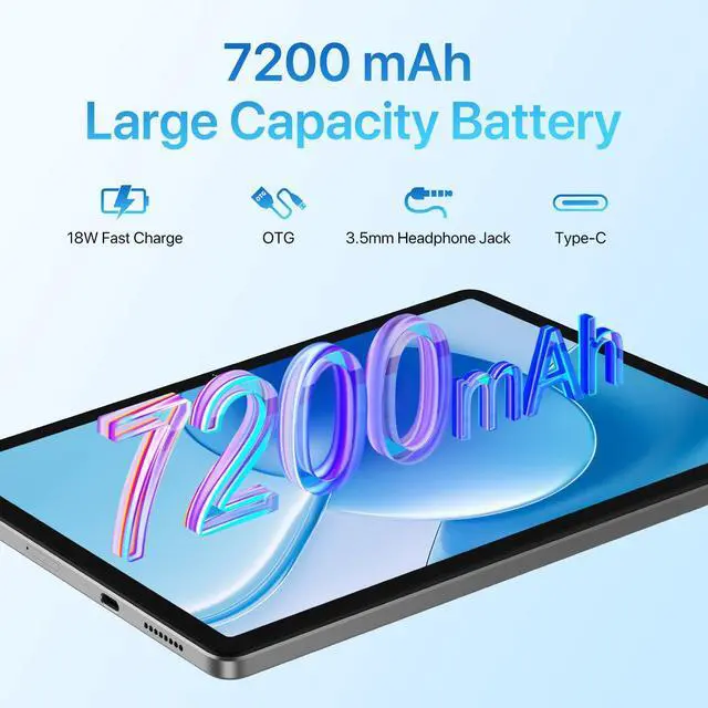 Alt view image 4 of 5 - UMIDIGI G9 Tab Tablet 11 Inch,Android 14 Tablet Dual SIM Card Slots 8GB+256GB+1TB Expand,Android Tablet with Stylus&Case 7200mAh and 13+8MP Cameras,2024 Cellular Tablet with Face Unlock,GPS,FM(Gray)