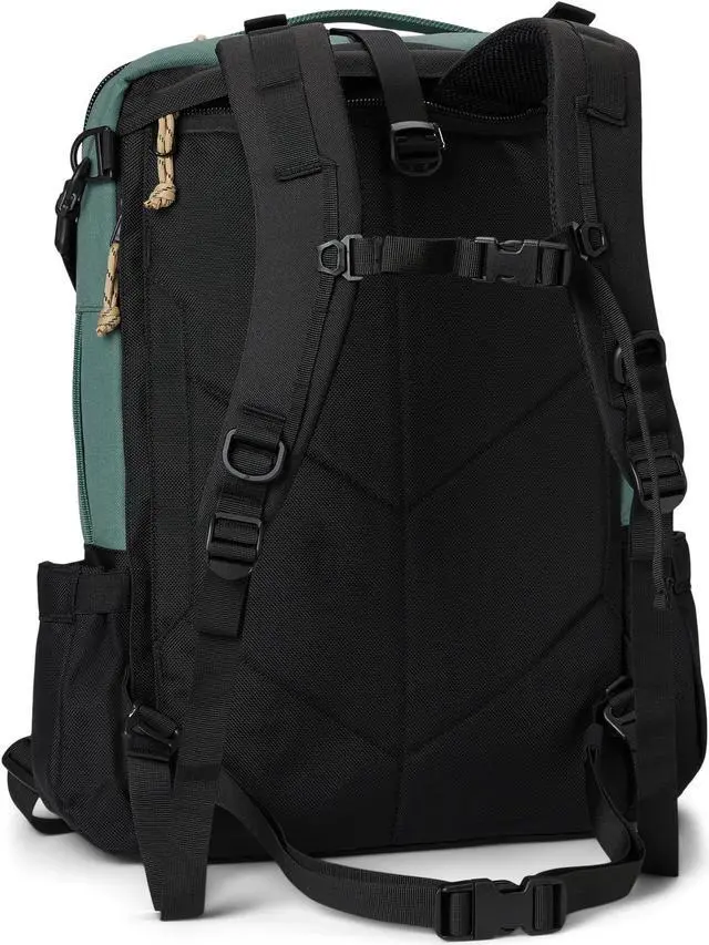 Alt view image 2 of 4 - Topo Designs Global Travel Bag 30-40 Liter - Carry-on Compliant Versatile Pack, 3 Carry Options, External Laptop Sleeve (Eco-Friendly, 30L, Pine)