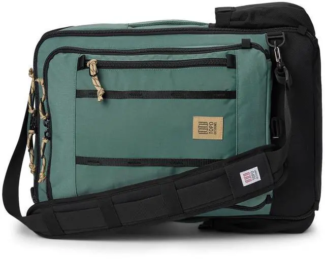 Alt view image 4 of 4 - Topo Designs Global Travel Bag 30-40 Liter - Carry-on Compliant Versatile Pack, 3 Carry Options, External Laptop Sleeve (Eco-Friendly, 30L, Pine)