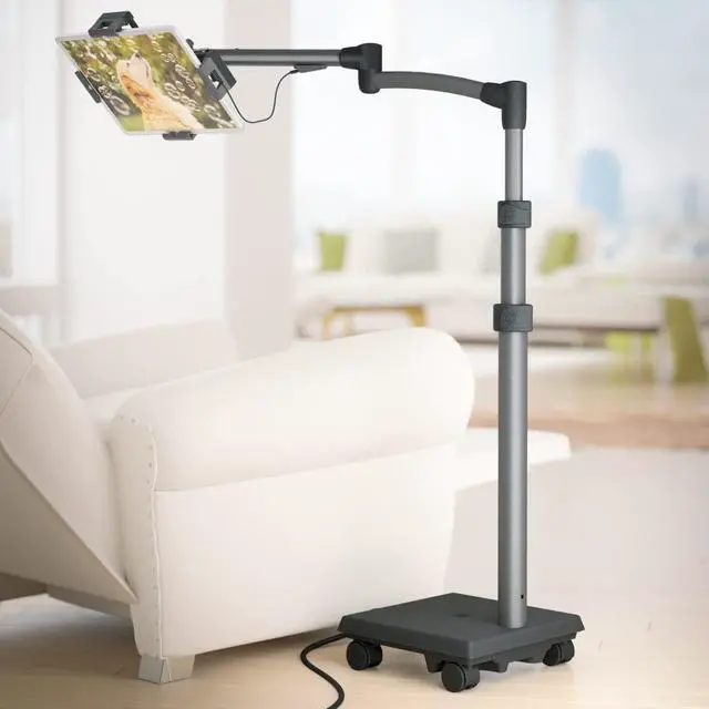 Main image of LEVO G2 Commercial Sturdy Egonomic Tablet Rolling Cart Stand with 60 Watt USB-C Charging Port for Most iPad Pro, Surface Pro, , Samsung, Kindle Touchscreens and More.