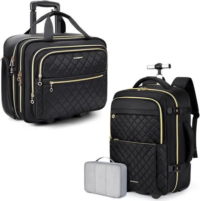 Main image of BAGSMART Rolling Laptop Bag Women+ Rolling Backpack for Women, Wheeled Backpack with Packing Cube, Rolling Briefcase Fits 15.6 Inch Laptop, Underseat Carry On Luggage