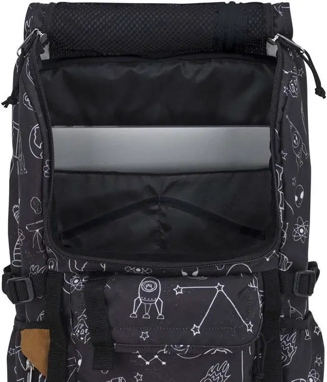 Alt view image 4 of 5 - JanSport Hatchet Backpack - 15-inch Padded Laptop Compartment, Dual Water Bottle Pockets, Side Compression Straps, Cosmic City