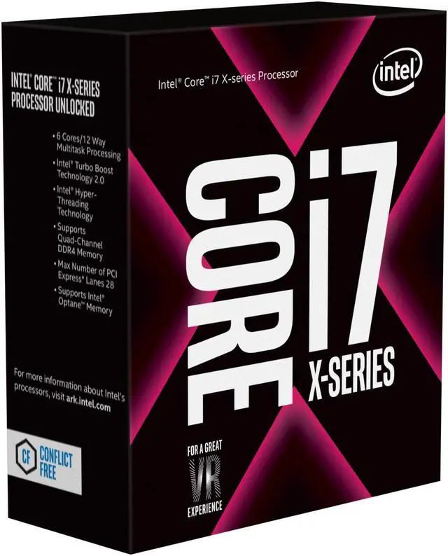 Main image of Intel Core i7-7800X X-Series Processor 6 Cores up to 4.0 GHz Turbo Unlocked LGA2066 X299 Series 140W