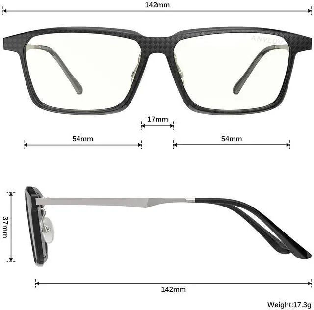 Alt view image 5 of 5 - ANYLUV Blue-Light Glasses-for-men Blue-Light-Blocking Glasses: Lightweight Blue Light Glasses Carbon Fiber Anti Fatigue Gift