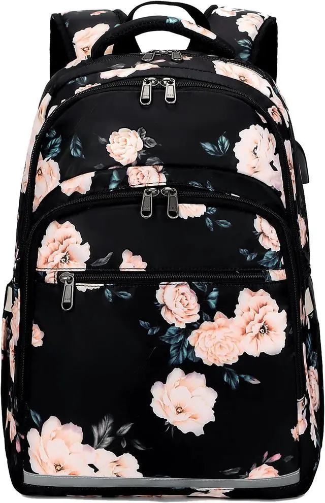 Main image of Bluboon Backpack for Women 15.6 Inch Laptop Bookbag College Girls Daypack for Business Travel with USB Charging Port