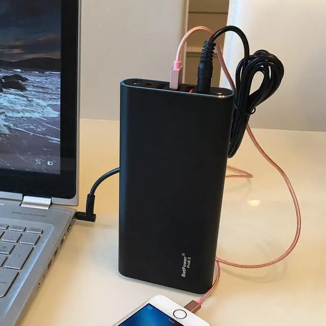 Alt view image 4 of 5 - BatPower EX15H 210Wh Laptop Portable Charger Compatible with HP Pavilion Envy Spectre Split Slatebook Chromebook Streambook EliteBook Notebook External Battery Power Bank USB QC for Tablet Smartphone