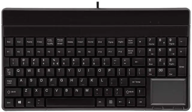 Alt view image 2 of 4 - Cherry G86-62401 Compact Keyboard - Integrated Touchpad - USB - Black- Spill Resistant (G86-62401EUADAA)