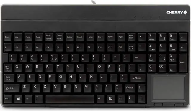 Main image of Cherry G86-62401 Compact Keyboard - Integrated Touchpad - USB - Black- Spill Resistant (G86-62401EUADAA)