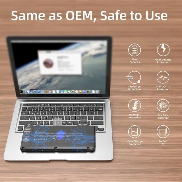Alt view image 4 of 5 - JGTM A1278 A1322 Battery Replacement for MacBook Pro 13 inch Mid 2012 2010 2009 Early 2011 Version Upgraded Capacity 6800mAh (A1322 A1278 Battery)