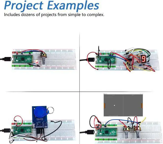 Alt view image 4 of 5 - Freenove Ultimate Starter Kit for Raspberry Pi Pico 1 2 W (Not Included), 767-Page Detailed Tutorial, 220 Items, 119 Projects, Python C Java Code