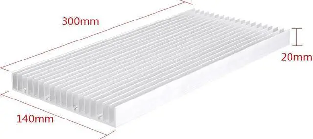 Alt view image 3 of 5 - 2pcs Aluminum Heat Sink 300 * 140 * 20MM for High Power LED Light, Reduce Overheating Risk, Light Weight, Fit for 8pcs 3W LEDs 20pcs 1W LEDs
