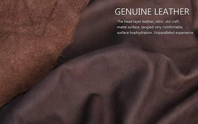 Alt view image 3 of 5 - Gexmil Case for iPad Mini 7.9 Inch,5th/4th/3rd/2nd/1st Generation(2019/2015/2014/2013/2012) Genuine Leather Cover Anti Slip,Cowhide Folio Cover Auto Sleep/Wake with Adjustable Stand,Sand Dark Brown