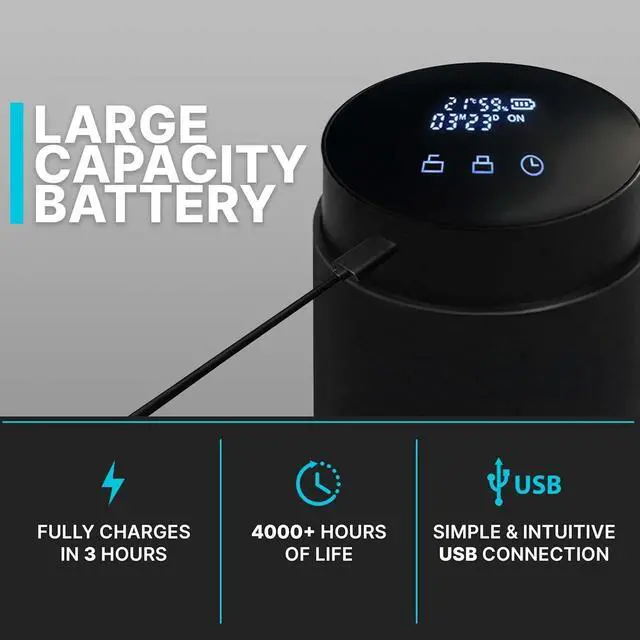 Alt view image 4 of 5 - Herb Guard Auto-Cure Smart Jar and Vacuum Seal Curing Jar with Built In Hygrometer (1 Liter / 2 Oz Capacity) Curing Kit & Child Resistant Container Keeps Herbs and Serving Spices Fresh for Months