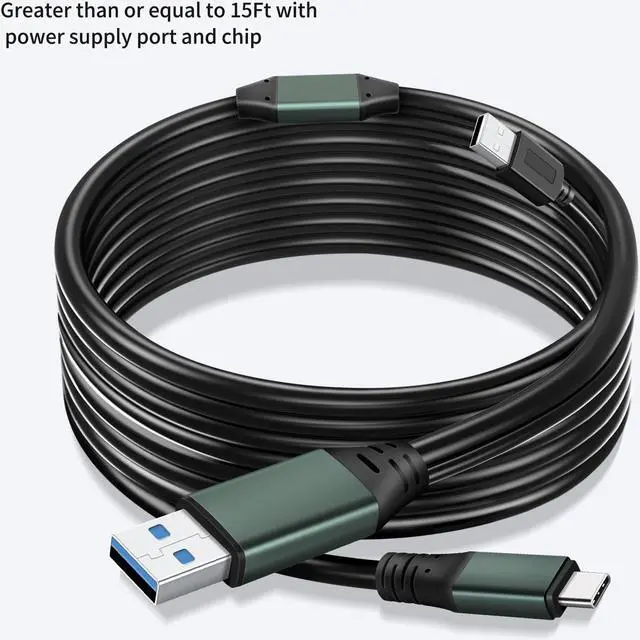 Alt view image 2 of 5 - Kumiho USB A to USB C Cable USB 3.1 Gen1 5Gbps Long Distance Transmission Data Cables,High Speed USB Cable for VR, Camera, Laptop etc(50 Ft/15 M)