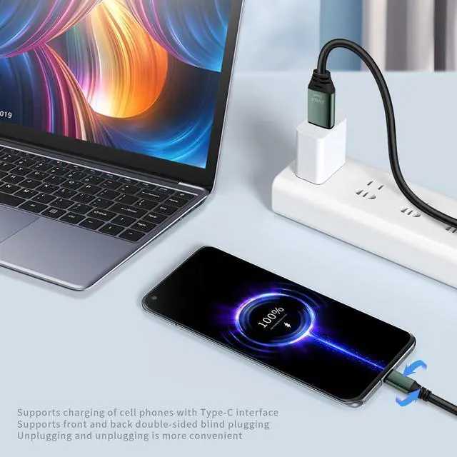 Alt view image 4 of 5 - Kumiho USB A to USB C Cable USB 3.1 Gen1 5Gbps Long Distance Transmission Data Cables,High Speed USB Cable for VR, Camera, Laptop etc(50 Ft/15 M)