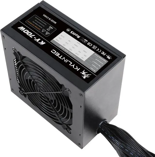 Alt view image 2 of 5 - 700W Gaming PC PSU, 12V Power Supply for PC Computers with 120 mm Silent Fan, Non-Modular PSU
