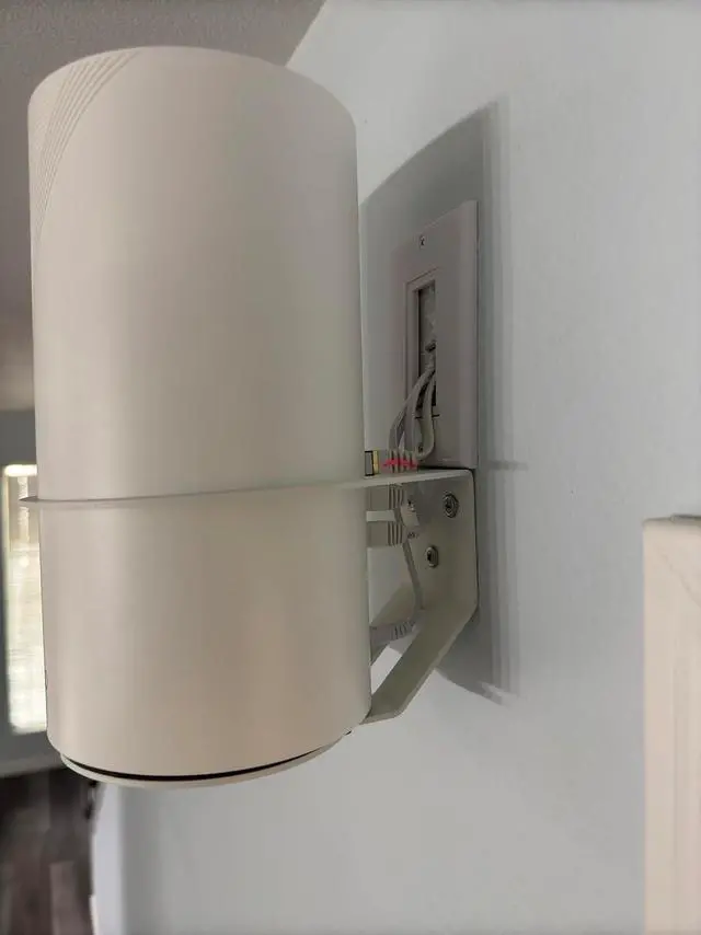 Alt view image 3 of 5 - Compatible Wall Mount Deco WiFi 7 Wall Mount, 2 PACK Sturdy Metal Made Mount Stand Holder for DecoBE75/BE85/BE95/BE17000/BE22000/ Whole Home Mesh WiFi 7 Space-Saving Wall Hanging Bracket Holder
