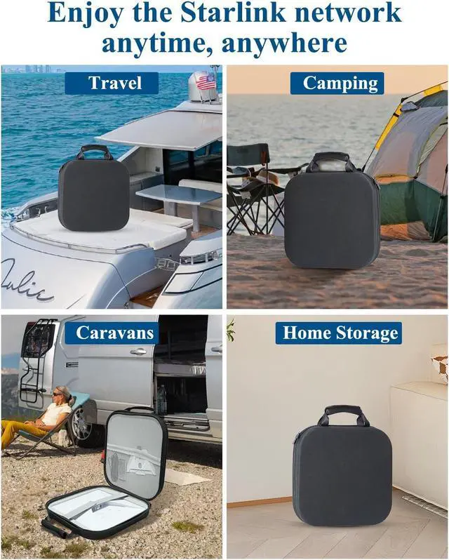 Alt view image 5 of 5 - Starlink Mini Carry Case - Outdoor Travel Case for Standard Starlink Mini Accessories, Large Capacity, Semi-Rigid EVA Protection