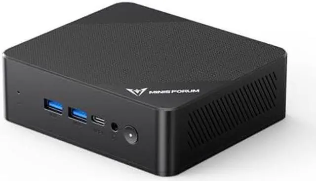 Main image of MINISFORUM UN100P Mini PC, Intel 12th Gen Alder Lake- N100,16 GB DDR4 RAM 512 GB PCIe SSD, Mini Desktop PC 4K Triple Display, 4xUSB Ports,2.5G RJ45 LAN,Business PC for Home-Server/Network Firewall
