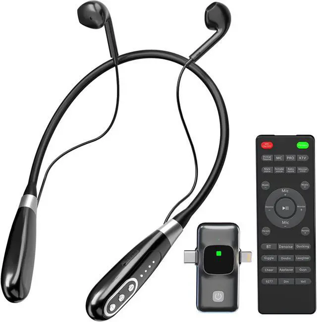 Main image of Facmogu E8 Wireless Sound Card Live Streaming Earphones, Portable Multi-function Sound Card Live Broadcasting and Audio Editing Earphones w/Remote Control, Suitable for Streaming Game YouTube TikTok