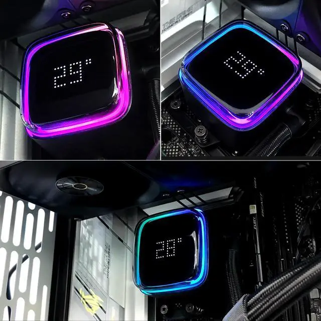Alt view image 2 of 5 - Ocypus Iota L24 Digital CPU Liquid Cooler with Temp Display,240mm CPU Water Cooler, PWM Fans Speed Up to 2000RPM for LGA1700/1851/1200/115X/18XX, AMD AM4/AM5