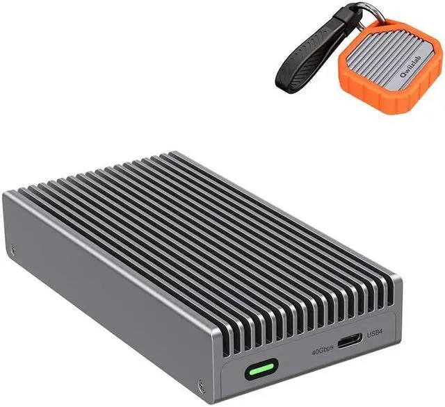 Main image of Fanless 40Gbps USB4 Rugged NVMe Enclosure (Gray) Bundle with USB3.2 10Gbps Rugged NVMe Enclosure (Orange)