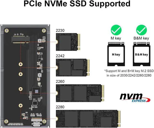 Alt view image 5 of 5 - Fanless 40Gbps USB4 Rugged NVMe Enclosure (Gray) Bundle with USB3.2 10Gbps Rugged NVMe Enclosure (Orange)
