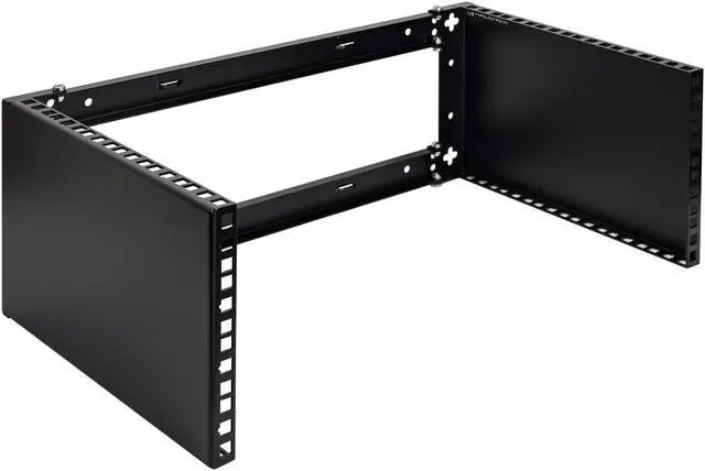 Main image of RackPath 4U Wall Mount Network Rack - Patch Panel Bracket for Server and Network Equipment - 11.25 inch Deep - Heavy Duty 150lbs Capacity