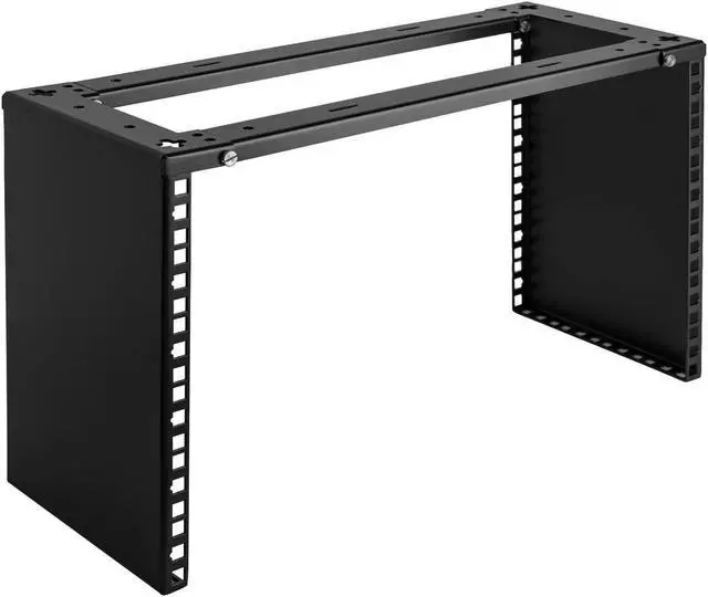 Alt view image 2 of 5 - RackPath 4U Wall Mount Network Rack - Patch Panel Bracket for Server and Network Equipment - 11.25 inch Deep - Heavy Duty 150lbs Capacity