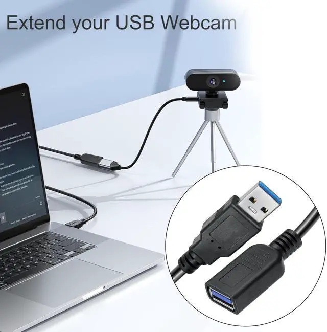 Alt view image 3 of 5 - SaiTech IT 20 Pack Short Length 1 Feet USB 3.0 Extension Cable, USB 3.0 A Male to Female Extender Bulk USB Extension Cable