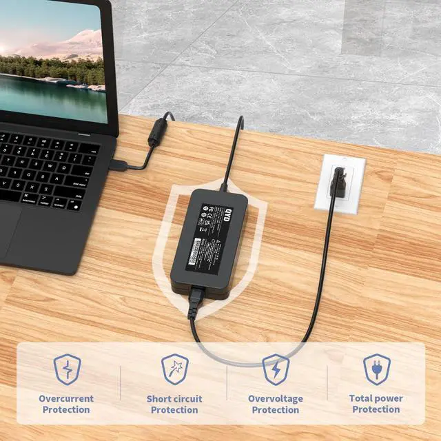 Alt view image 5 of 5 - QYD 135W 20V 6.75A AC Adapter Laptop Charger Compatible with Lenovo Yoga C940-15IRH Legion Y520 Y520-15IKBM Y530-15ICH Y700-15ACZ Yoga 9-15IMH5 720-15IKB ThinkPad X1 Extreme 1 2 3 4 Gen Power Cord