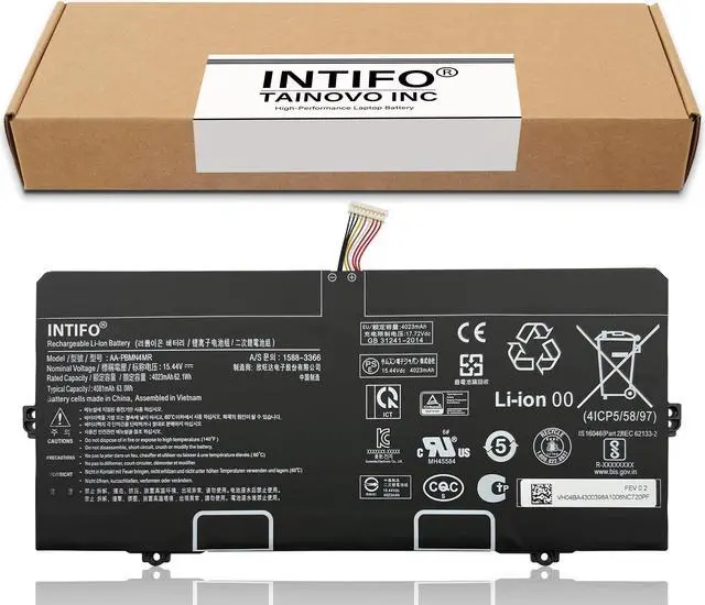 Alt view image 2 of 5 - INTIFO 63Wh AA-PBMN4MR Laptop Battery Compatible with Samsung Galaxy Book Pro 360 13 13" NP930XDB-KD1US NP930XDB-KF3US NP935XDB Book2 NP930XED-KA1US NP930QED-KA2US Book3 14 14" NP940XFG-KC2US