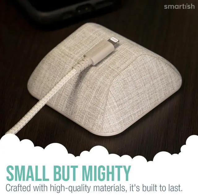 Alt view image 3 of 5 - Smartish Cable Wrangler and Charger Bundle - Cable Wrangler Organizer with 2-in-1 USB-C to USB-C/Lightning Cable Fast Charger 100W - Lightly Toasted Beige