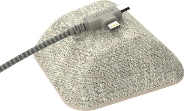 Main image of Smartish Cable Wrangler and Charger Bundle - Cable Wrangler Organizer with 2-in-1 USB-C to USB-C/Lightning Cable Fast Charger 100W - Lightly Toasted Beige